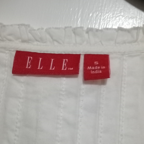 24  Elle white blouse Small - Picture 5 of 6